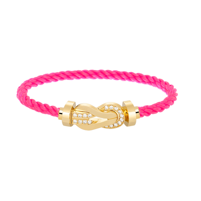 [Amore]CHANCE LARGE 8 FIGURE BUCKLE HALF DIAMOND BRACELET GOLD