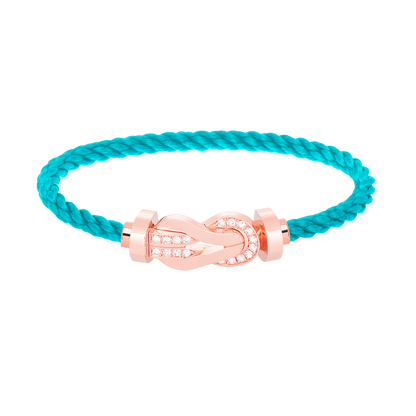 [Amore]CHANCE LARGE 8 FIGURE BUCKLE HALF DIAMOND BRACELET ROSE GOLD