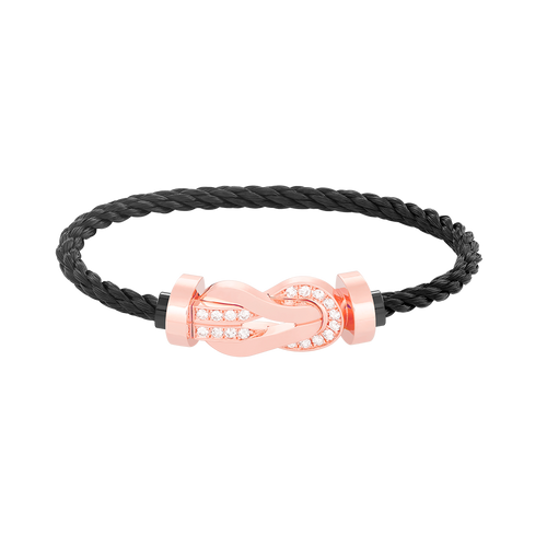 [Amore]CHANCE LARGE 8 FIGURE BUCKLE HALF DIAMOND BRACELET ROSE GOLD