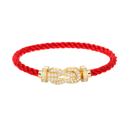 [Amore]CHANCE LARGE 8 FIGURE BUCKLE FULLDIAMOND BRACELET GOLD