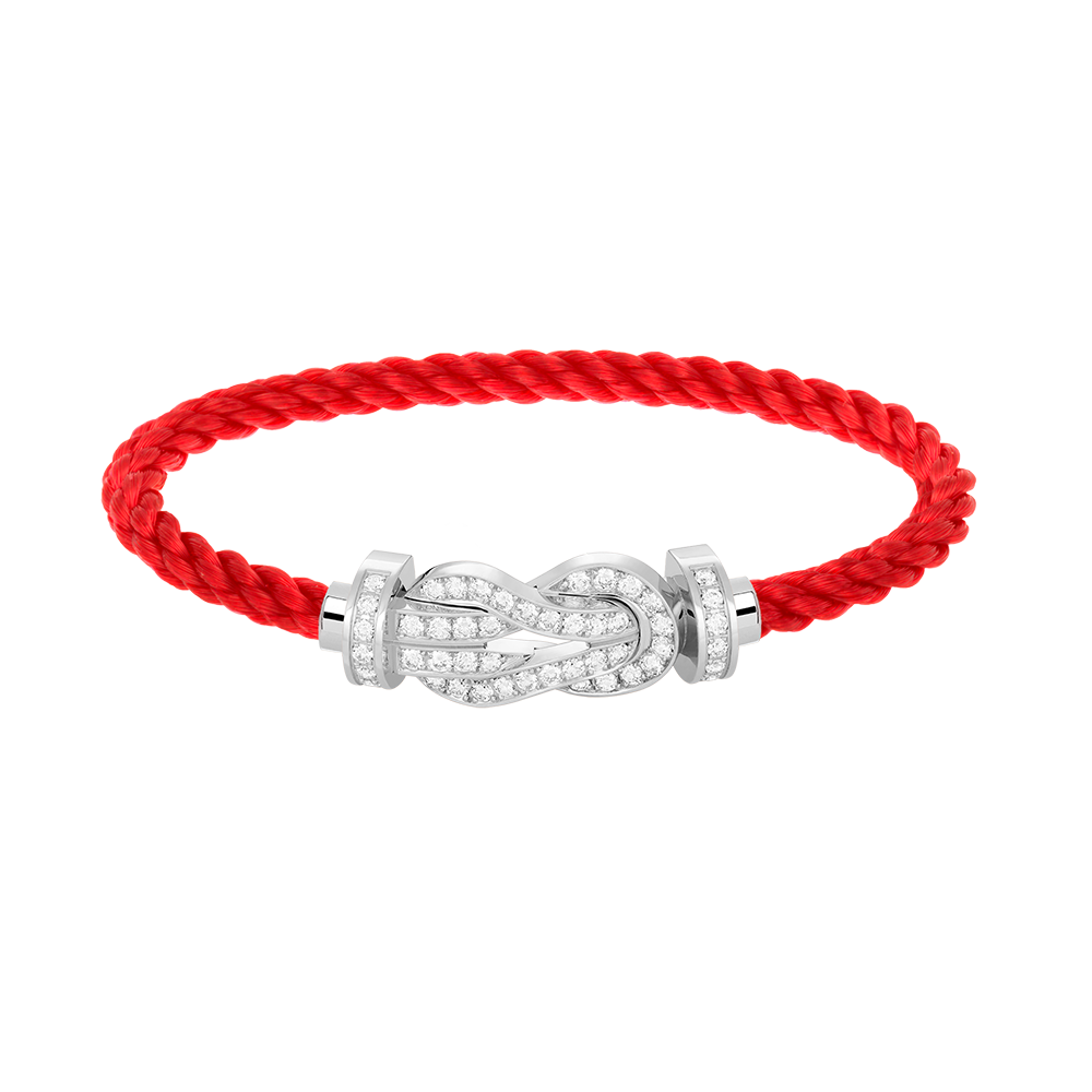 [Amore]CHANCE LARGE 8 FIGURE BUCKLE FULL DIAMOND BRACELET SILVER