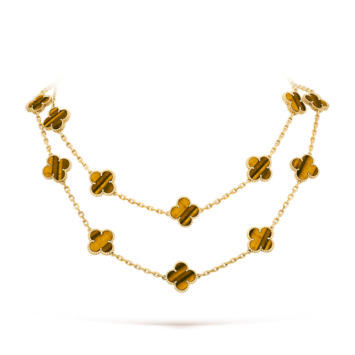 [Amore]CLOVER 20 MOTIFS TIGER EYE ROSE GOLD