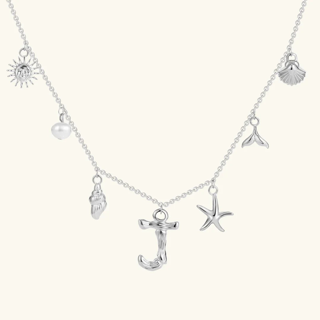[Amore]Avaria Ocean Initial Necklace