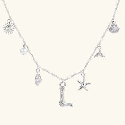 [Amore]Avaria Ocean Initial Necklace