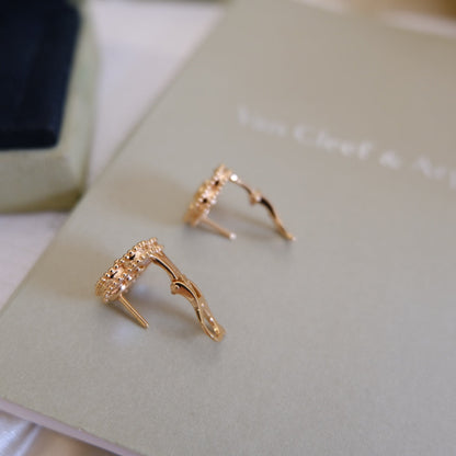 [Amore]LUCKY PINK GOLD WHITE MOP EARRINGS