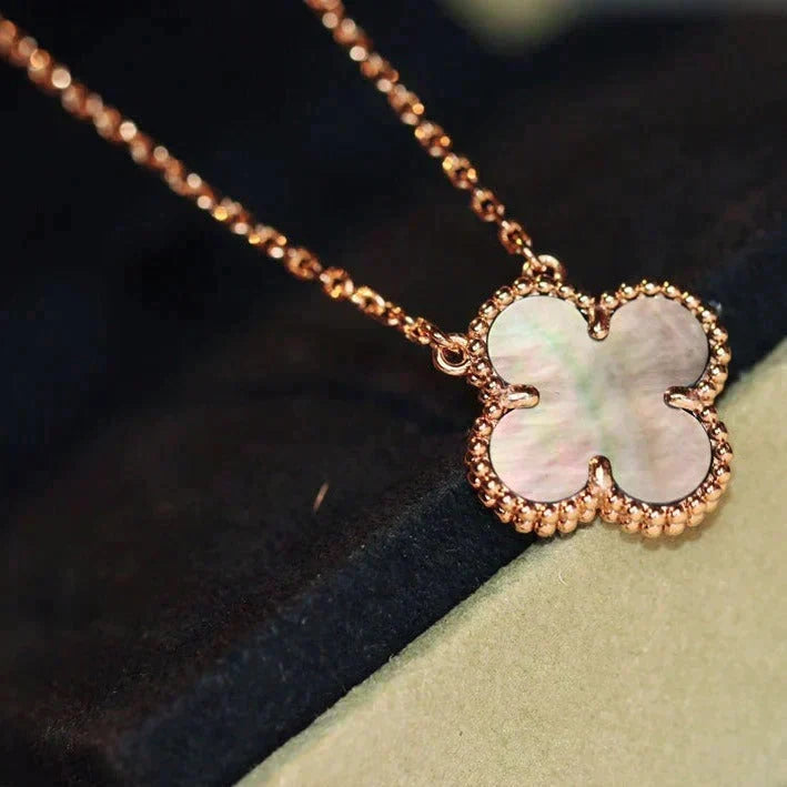 [Amore]CLOVER 15MM  GRAY MOTHER OF PEARL NECKLACE