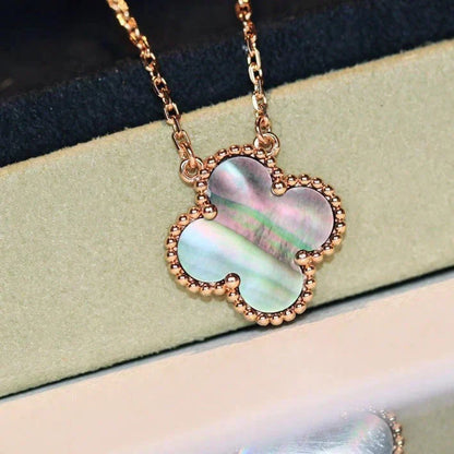 [Amore]CLOVER 15MM  GRAY MOTHER OF PEARL NECKLACE