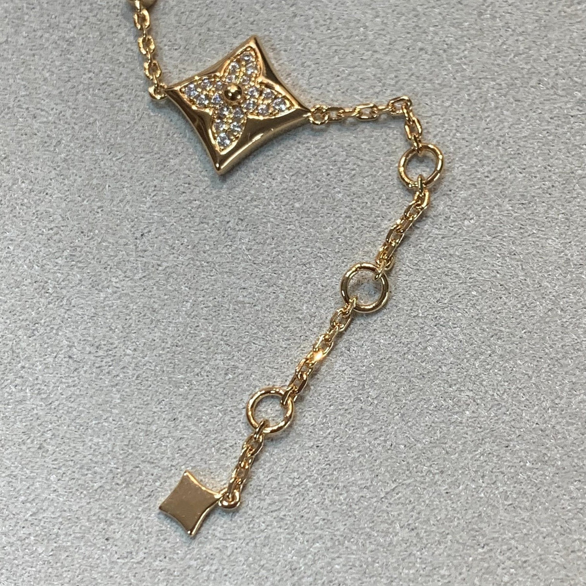 [Amore]STAR AND SUN 4 MOTIFS GOLD DIAMONDS BRACELET