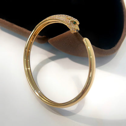 [Amore]PANTHERE GOLD DIAMOND OPEN BRACELET
