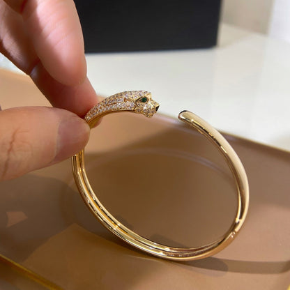 [Amore]PANTHERE GOLD DIAMOND OPEN BRACELET