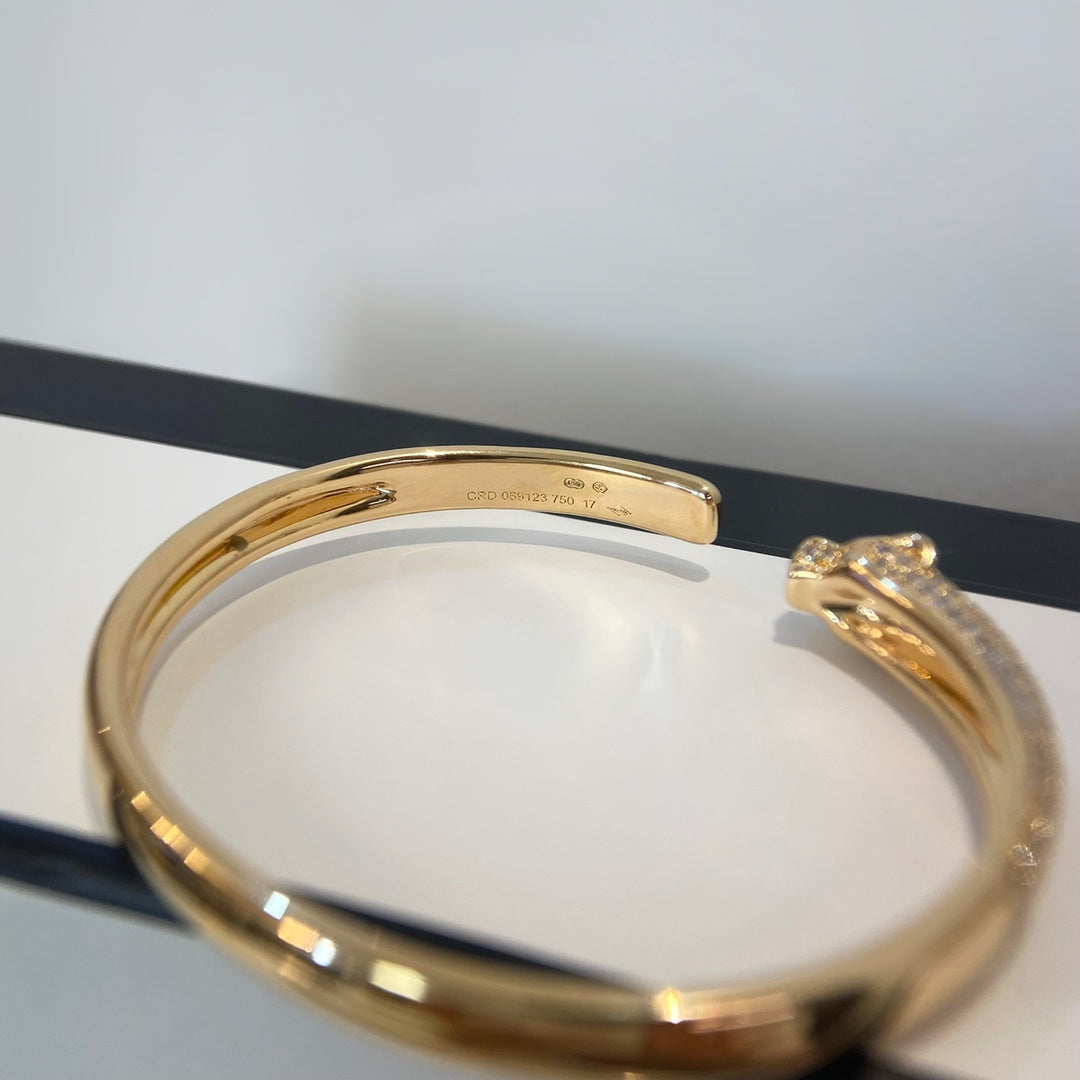 [Amore]PANTHERE GOLD DIAMOND OPEN BRACELET