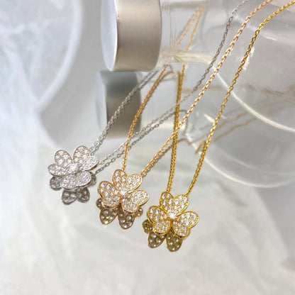 [Amore]FLOWER DIAMOND NECKLACE