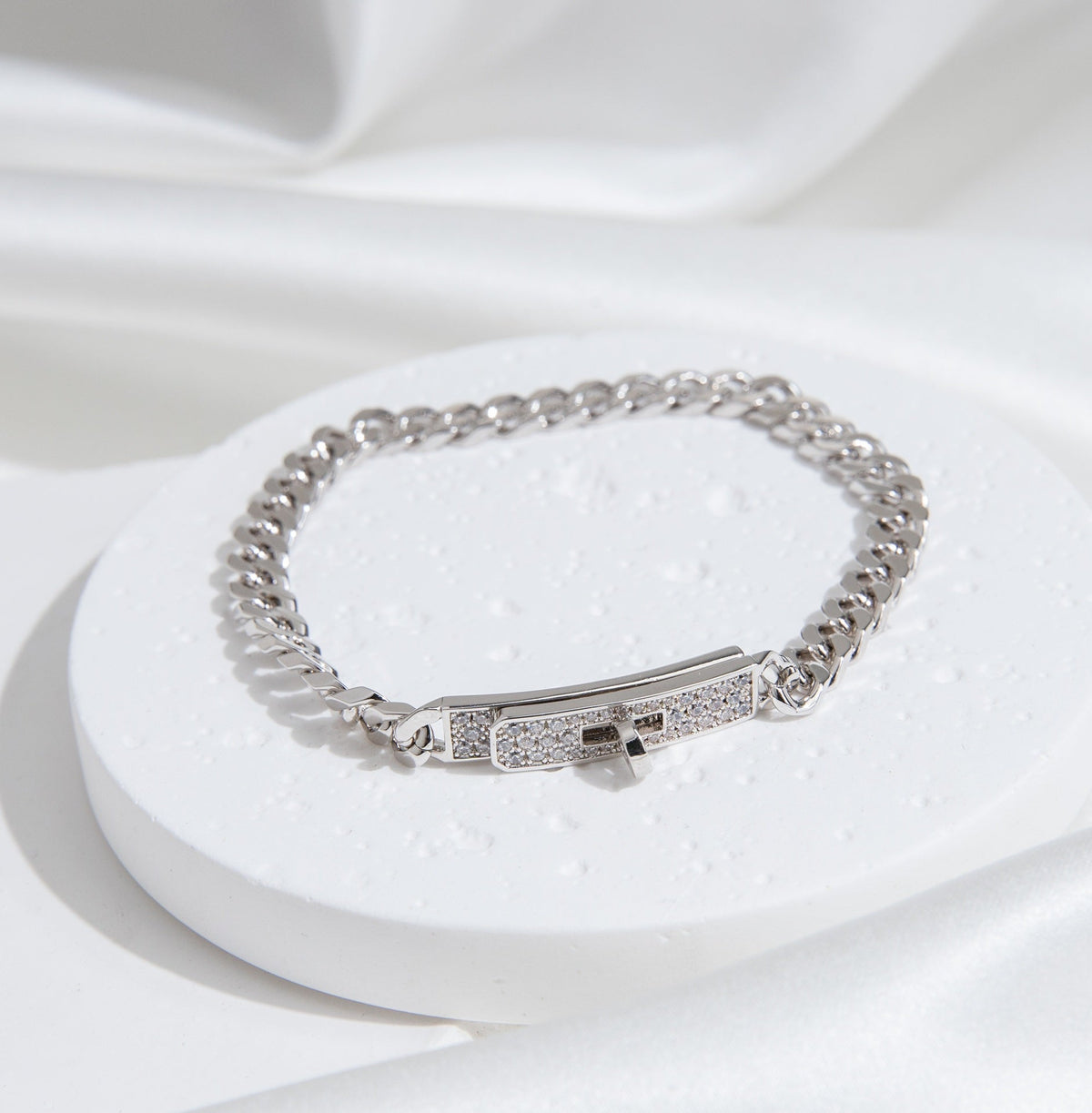 [Amore]KELLY CHAIN SILVER DIAMOND BRACELET