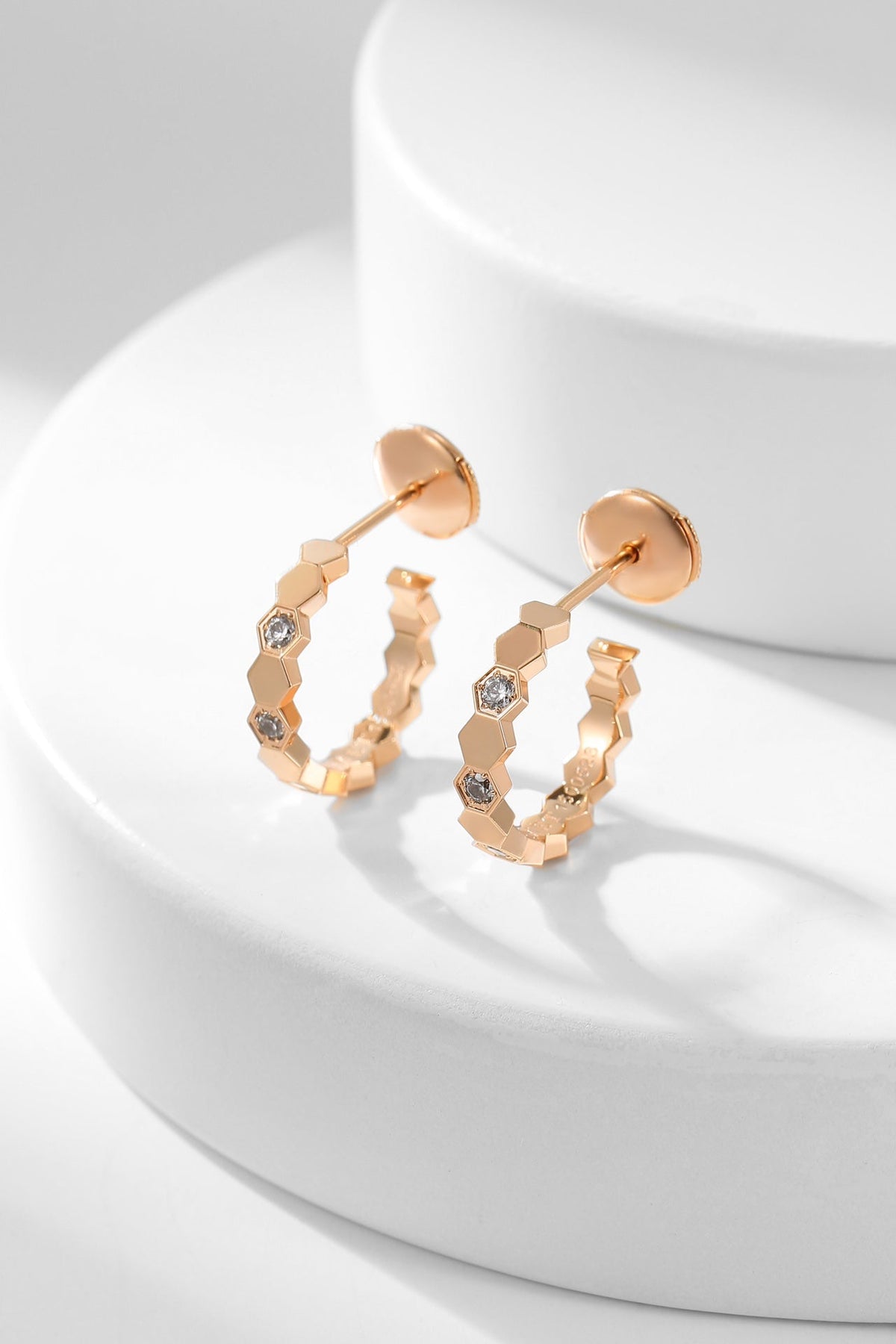 [Amore]BEE LOVE DIAMOND HOOP EARRINGS