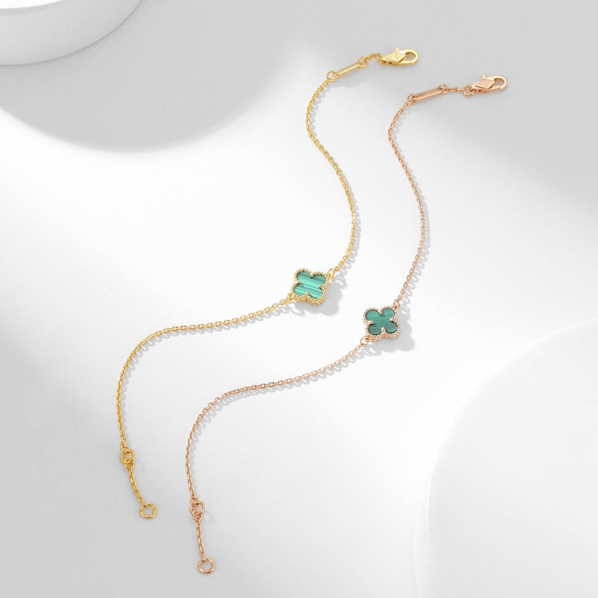 [Amore]CLOVER BRACELET MALACHITE 1 MOTIF