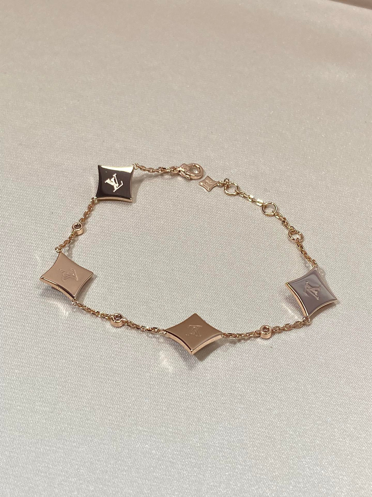 [Amore]STAR 4 MOTIF MOP DIAMOND PINK GOLD BRACELET