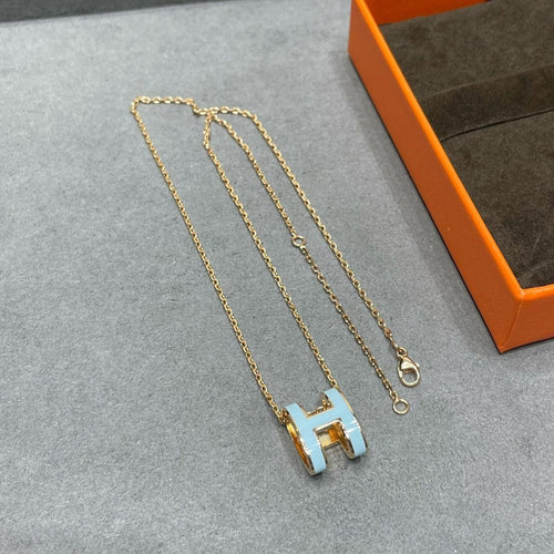 [Amore]POP H SKY BLUE NECKLACE