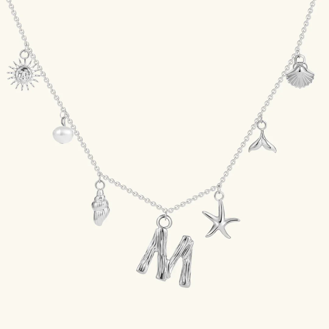 [Amore]Avaria Ocean Initial Necklace