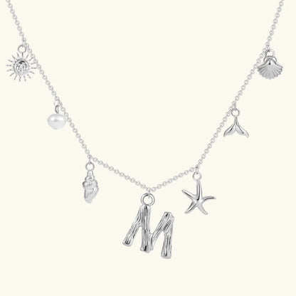 [Amore]Avaria Ocean Initial Necklace