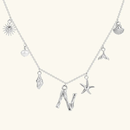 [Amore]Avaria Ocean Initial Necklace