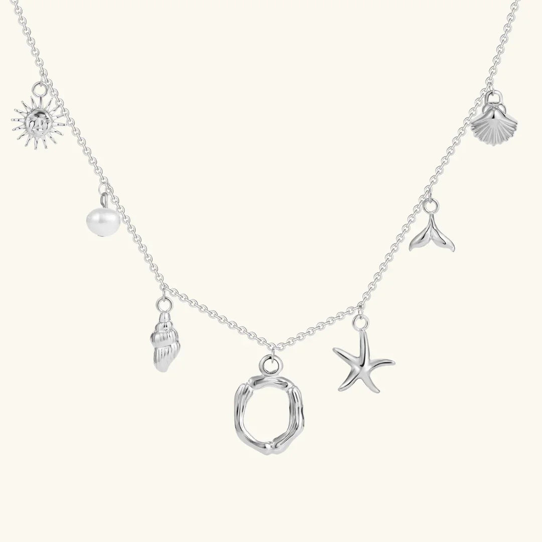 [Amore]Avaria Ocean Initial Necklace