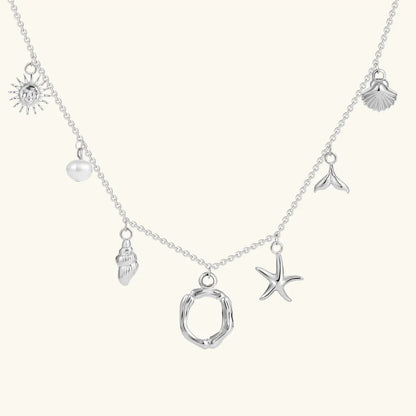 [Amore]Avaria Ocean Initial Necklace