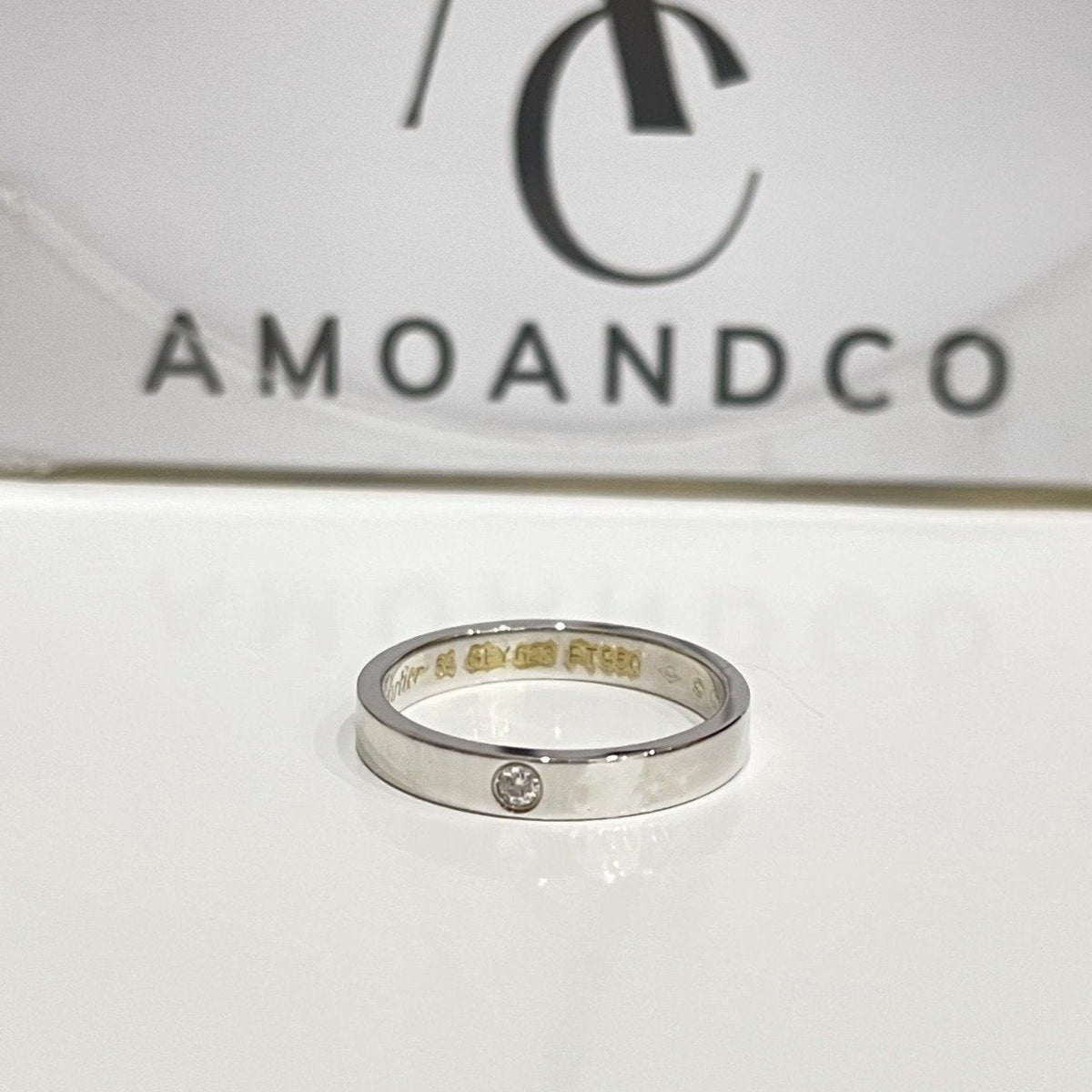[Amore]LOVE RING 4MM 1 DIAMOND
