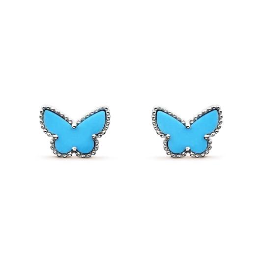 [Amore]BUTTERFLY TURQUOISE EARRINGS SILVER