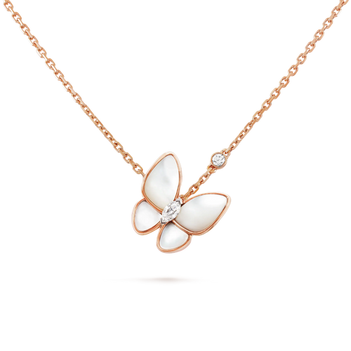 [Amore]BUTTERFLY MOP DIAMOND NECKLACE