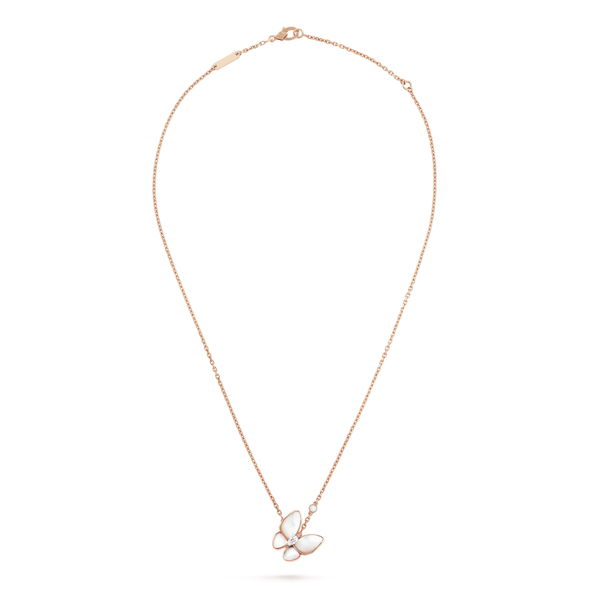 [Amore]BUTTERFLY MOP DIAMOND NECKLACE