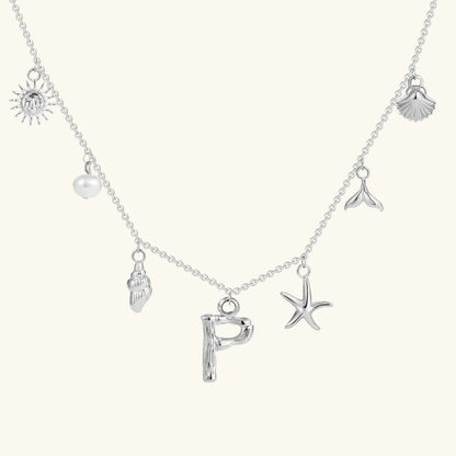 [Amore]Avaria Ocean Initial Necklace