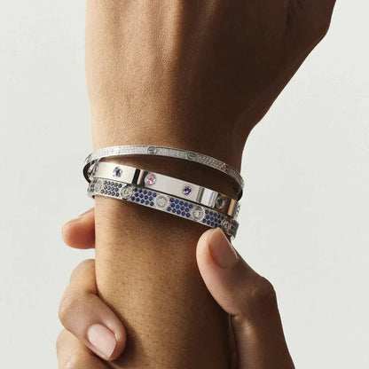 [Amore]Classic 6.1mm Love Bracelet 10-Diamond Multicolor