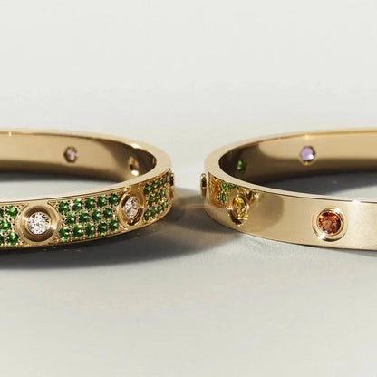 [Amore]Classic 6.1mm Love Bracelet 10-Diamond Multicolor
