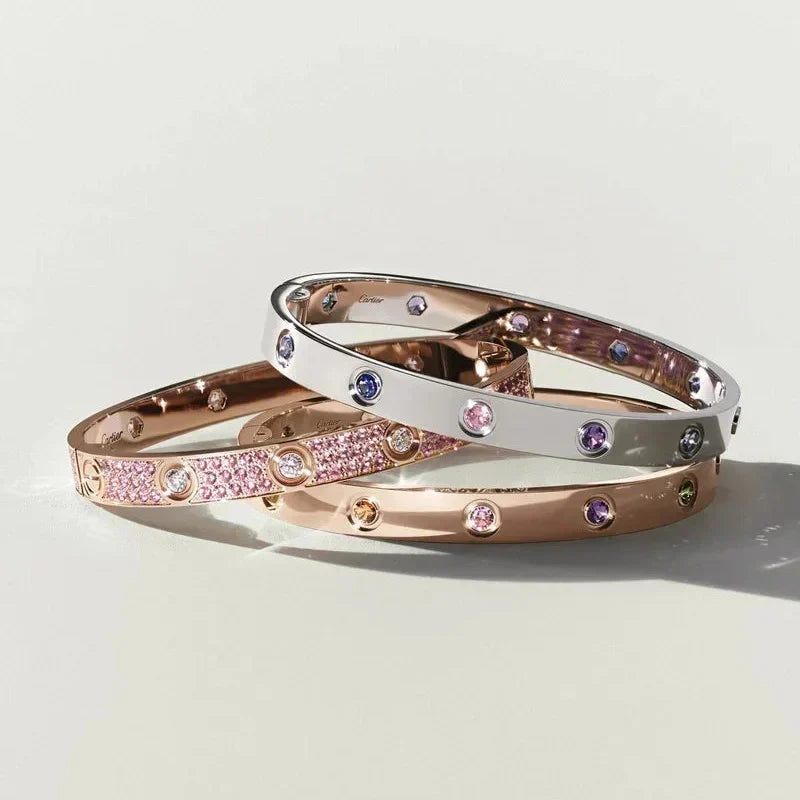 [Amore]Classic 6.1mm Love Bracelet 10-Diamond Multicolor