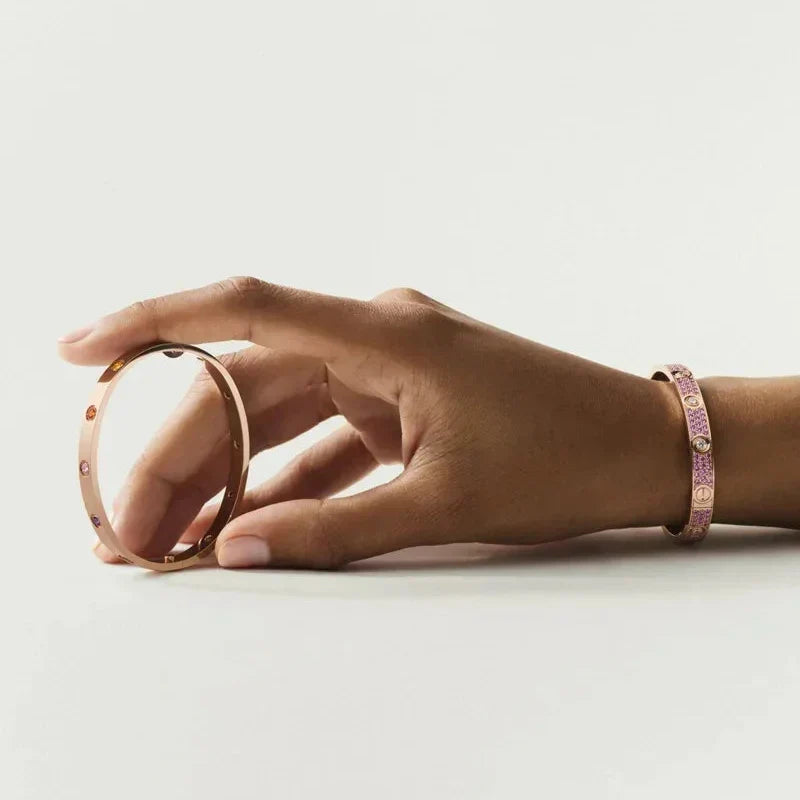 [Amore]Classic 6.1mm Love Bracelet 10-Diamond Multicolor