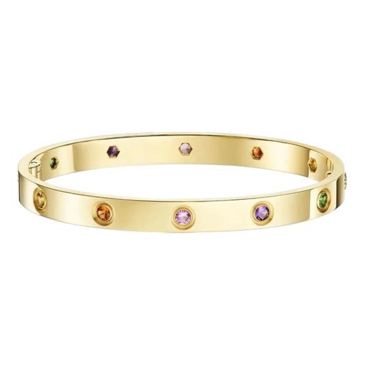 [Amore]Classic 6.1mm Love Bracelet 10-Diamond Multicolor