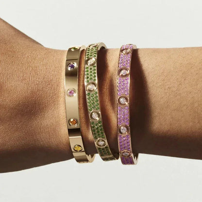 [Amore]Classic 6.1mm Love Bracelet 10-Diamond Multicolor