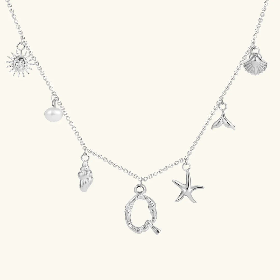 [Amore]Avaria Ocean Initial Necklace