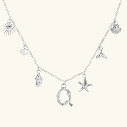 [Amore]Avaria Ocean Initial Necklace