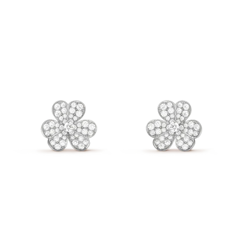 [Amore]CLOVER COMOS DIAMOND EARRINGS SILVER