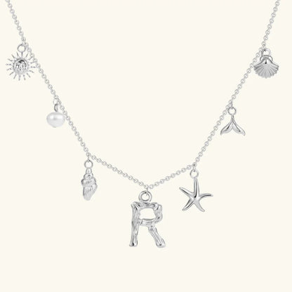 [Amore]Avaria Ocean Initial Necklace