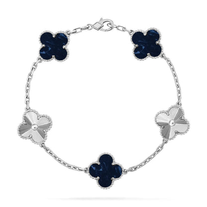 [Amore]LUCKY CLOVER 5-MOTIF BRACELET - PIETERSITE COLLECTION