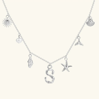 [Amore]Avaria Ocean Initial Necklace