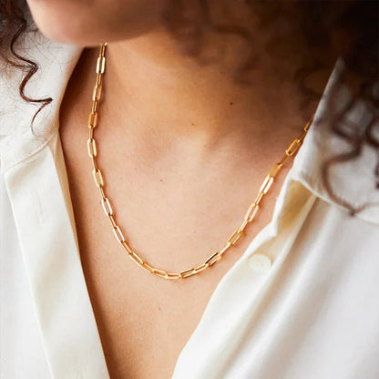 [Amore]Amber Gold Chain Necklace