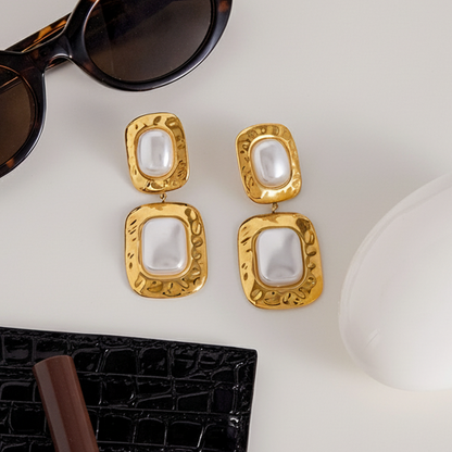 [Amore]Trixie Chunky Pearl Drop Earrings