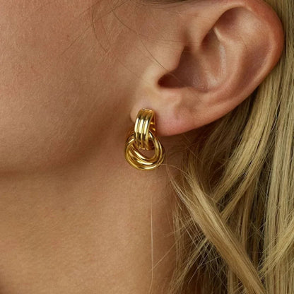 [Amore]Luna Layered Hoop Earrings