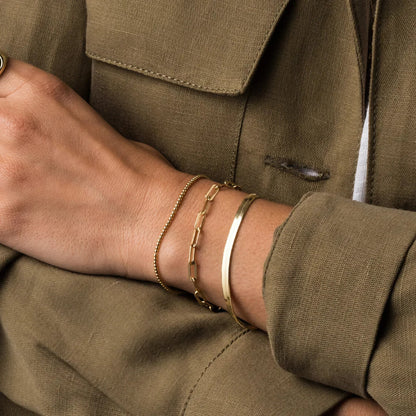 [Amore]Ellaine Gold Herringbone Bracelet