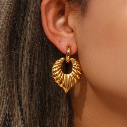 [Amore]Penelope Leaf Earrings