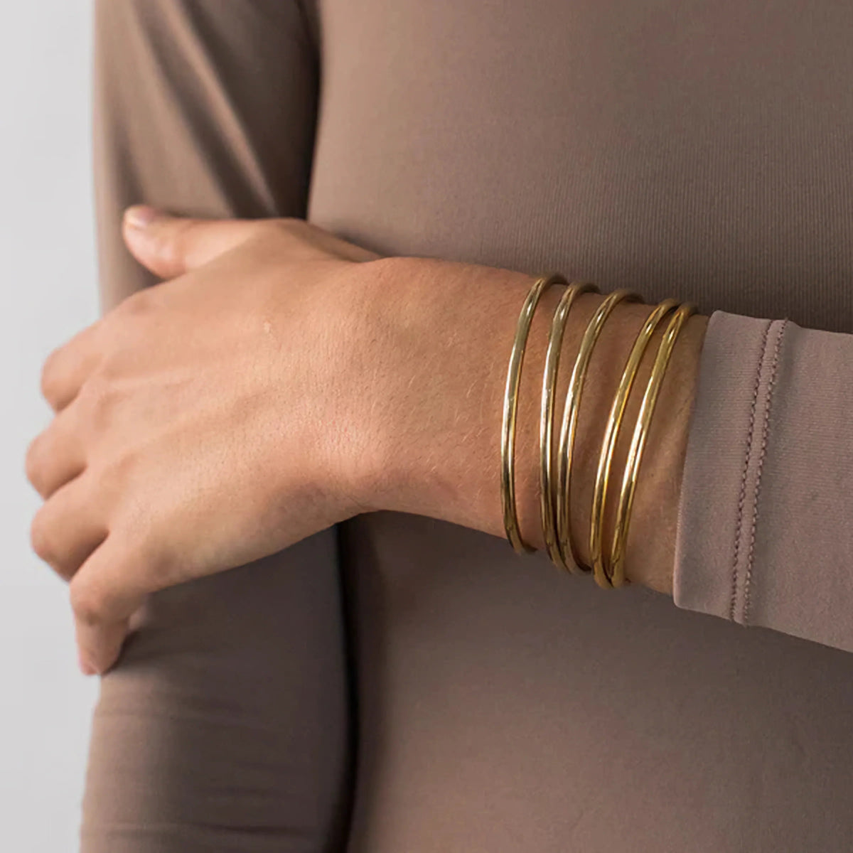 [Amore]Shannon Gold Bangle Set