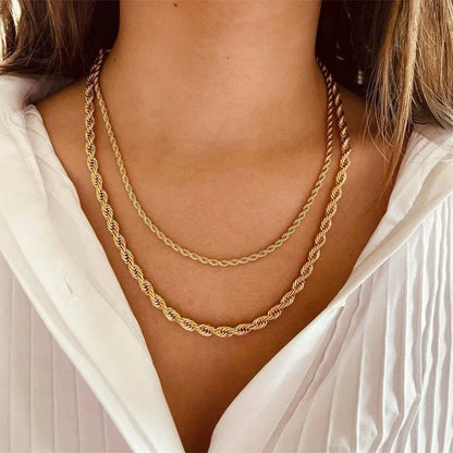 [Amore]Bianca Rope Chain Gold Necklace